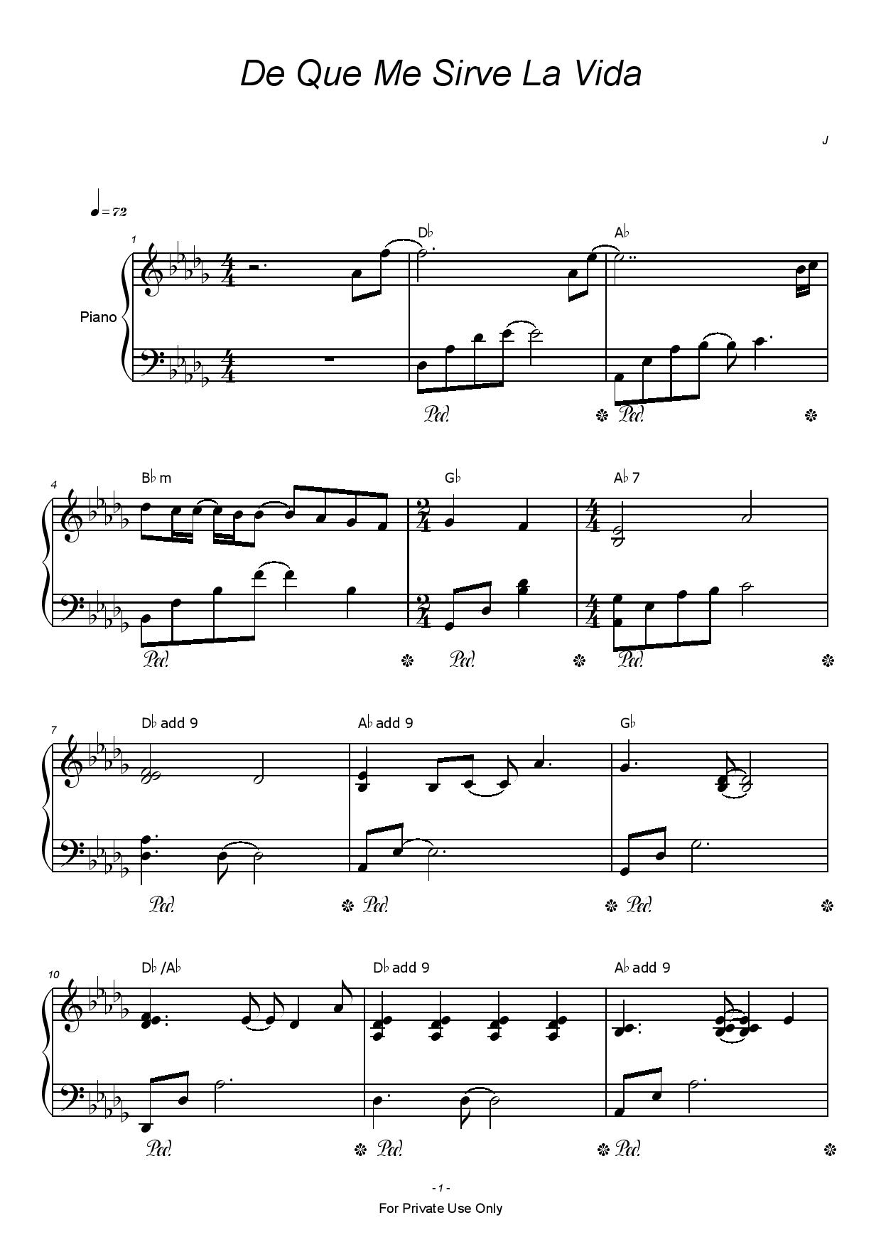 De Que Me Sirve La Vida Pianotiklado De Que Me Sirve La Vida Pianotiklado